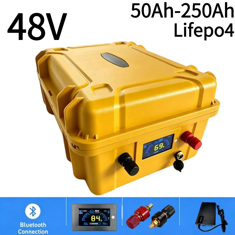 Lifepo4 48V 50Ah Golf Cart - Batería LiFePO4 impermeable de 48 V,