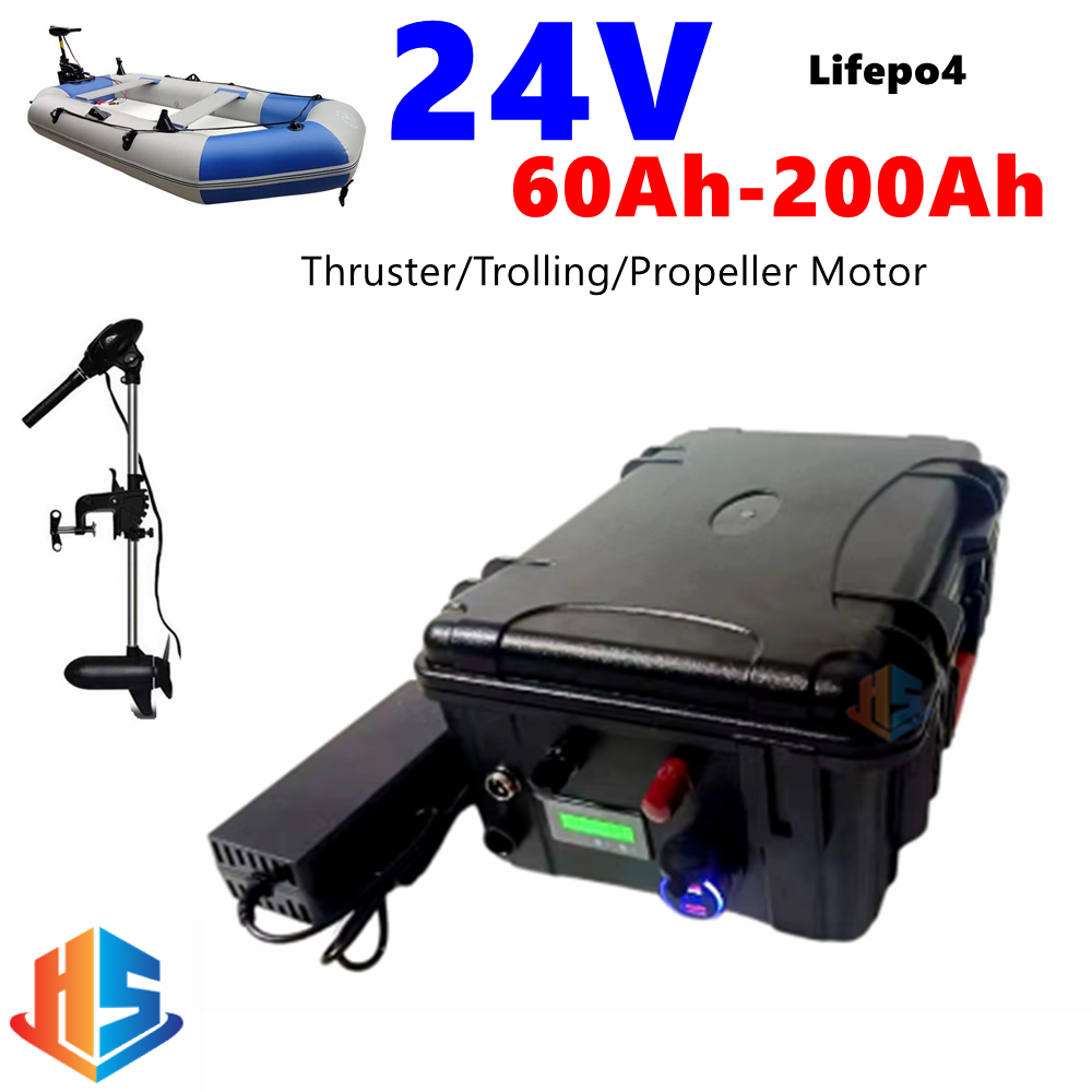 Lifepo4 Battery 24V 100Ah Trolling Motor - Batería Lifepo4 Impermeable de 24V 60Ah