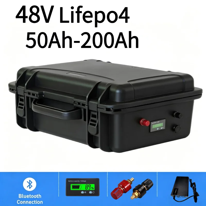 Lifepo4 48V 50Ah Golf Cart - Batería LiFePO4 impermeable de 48V, 50Ah~200Ah