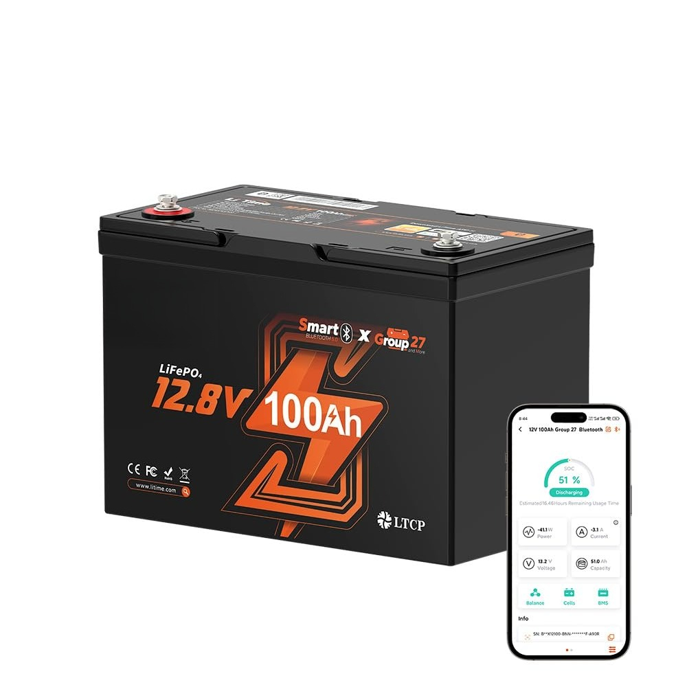12V 100Ah Lifepo4 Bluetooth Bms - Batería LiFePO4 de 12V 100Ah, Batería