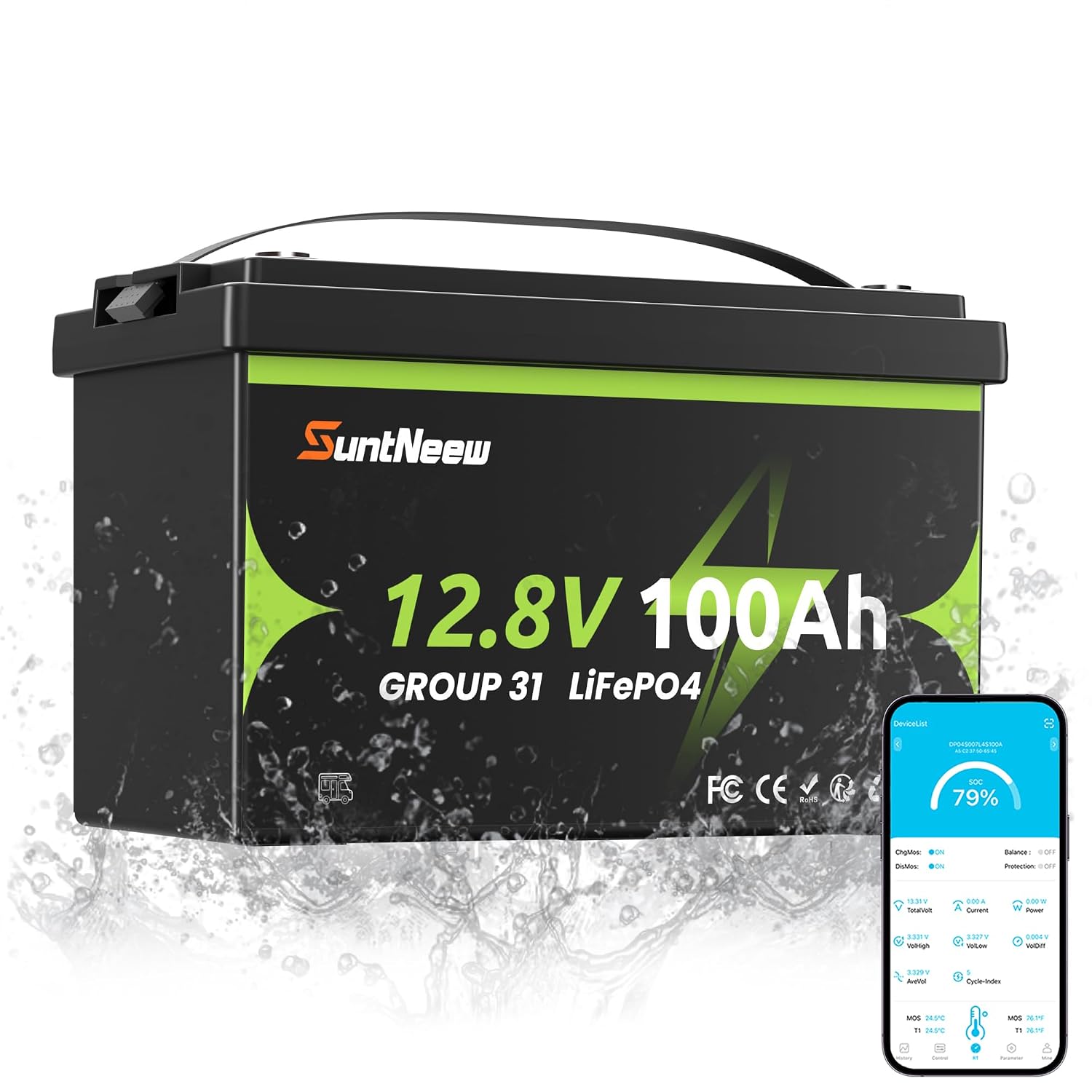 Lifepo4 Battery 12V 100Ah - Batería LiFePO4 de 12V 100Ah con