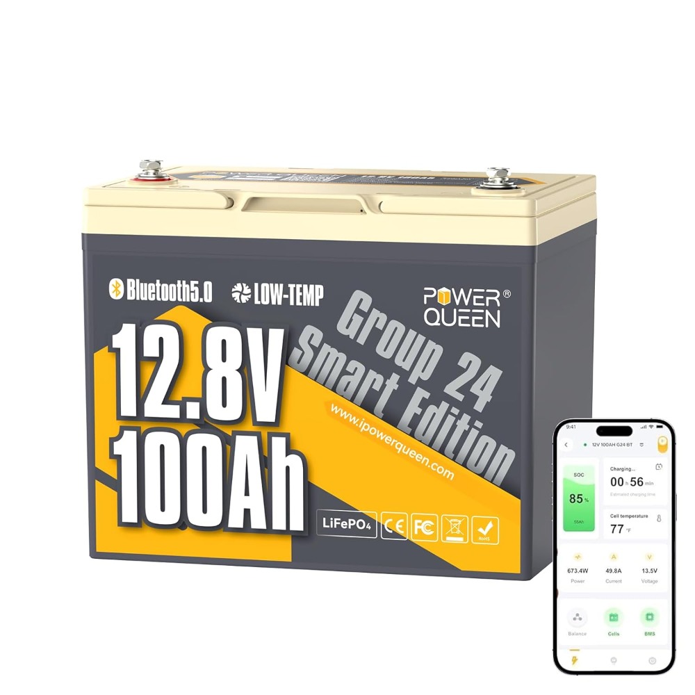 Lifepo4 Battery 12V 100Ah - Batería de Litio LiFePO4 de 12V