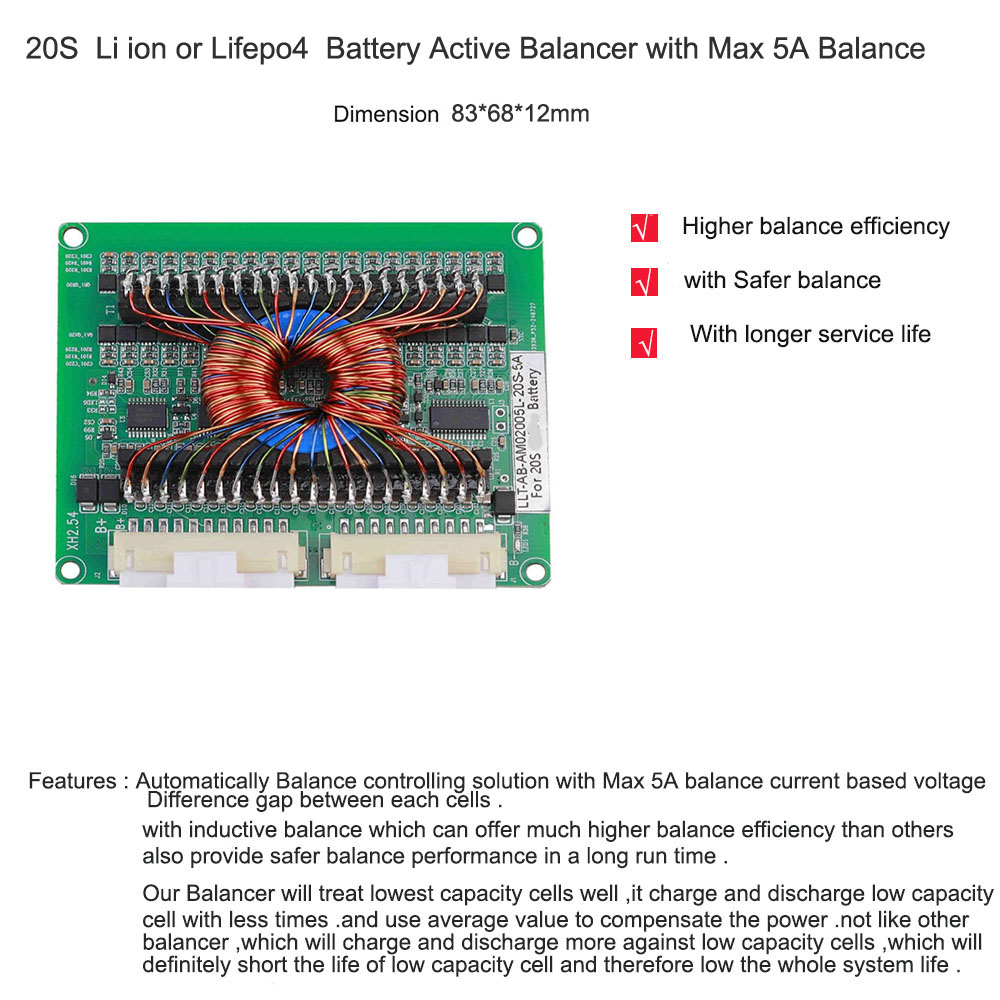 Battery Balancer 4S 12V Active Equalizer - Balanceador y Ecualizador Activo de Baterías