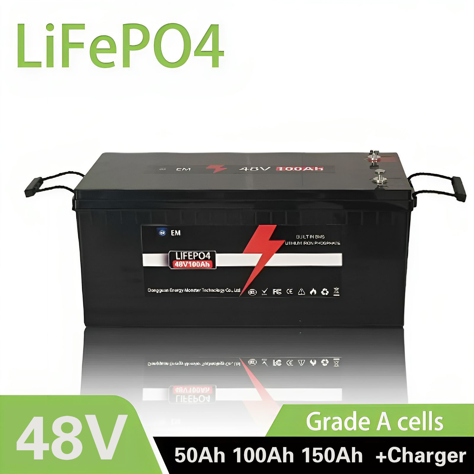 Lifepo4 48V 50Ah Golf Cart - Batería lifepo4 de 48v, 50Ah, 100AH,