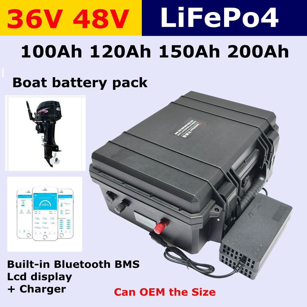 Lifepo4 Battery 36V 100Ah - Paquete de batería de barco LiFePO4