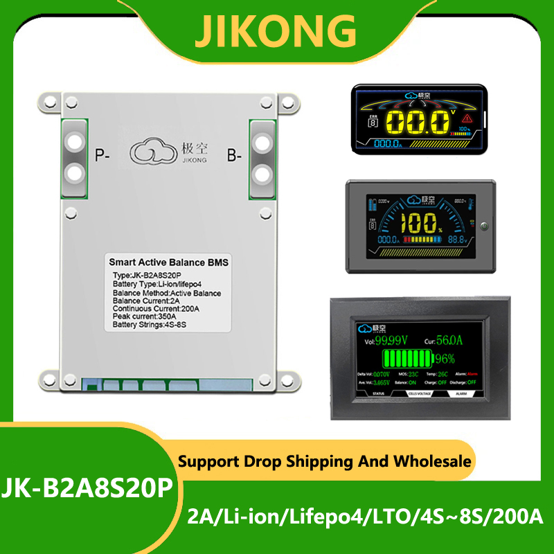 Lifepo4 Battery 24V 200Ah - JK BMS 200A JK-B2A8S20P JKBMS 2A