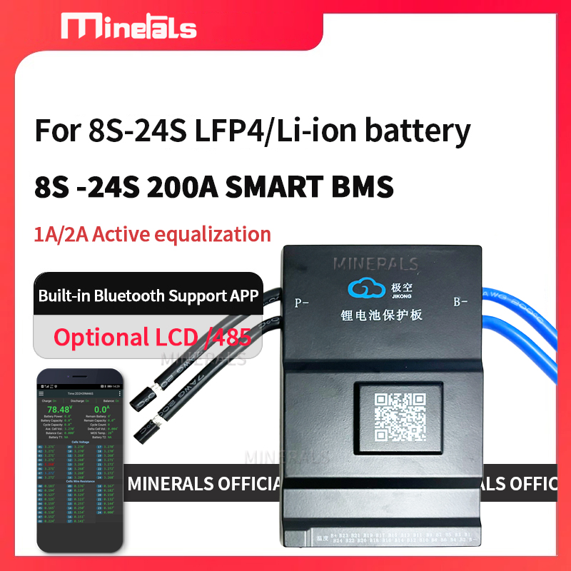 Smart Bms 16S 48V 200A Bluetooth - Jikong Smart BMS JK 8s 24s