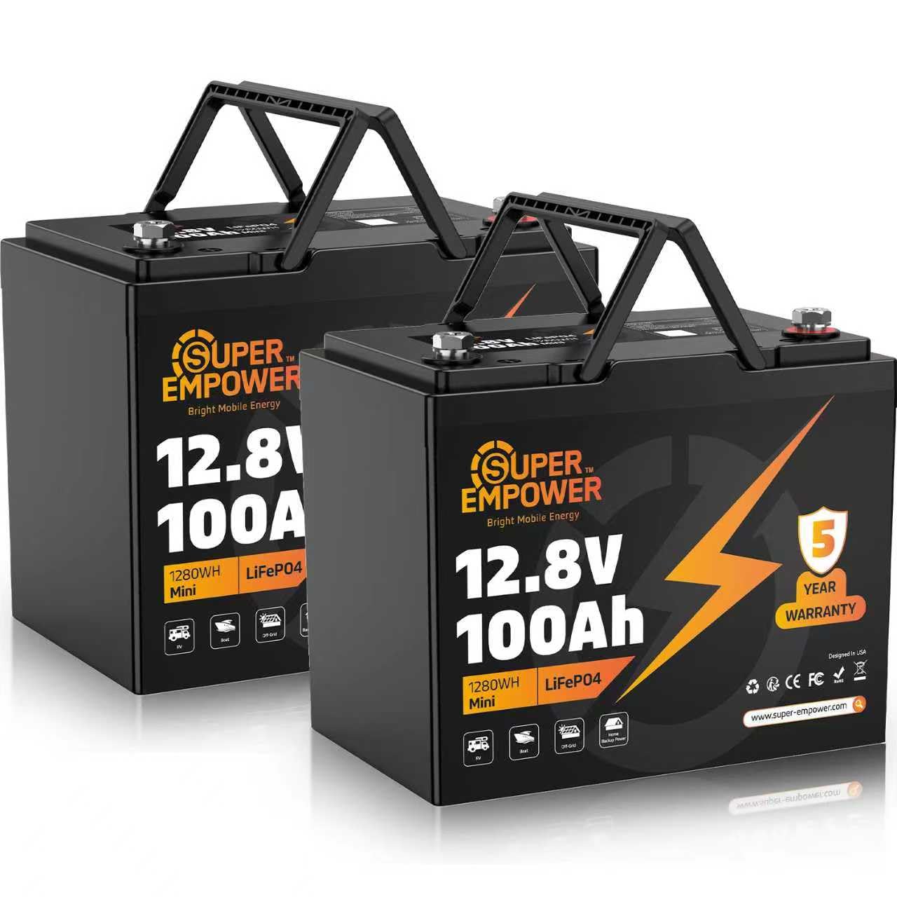 Lifepo4 Battery 12V 100Ah - Batería de litio LiFePO4 de 12V