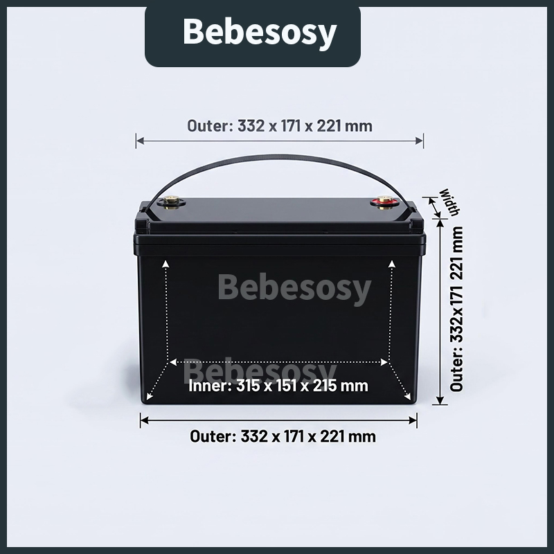 Caja de ensamblaje DIY para ba - Lifepo4 Battery Box Diy 12V 100Ah reseña y precio