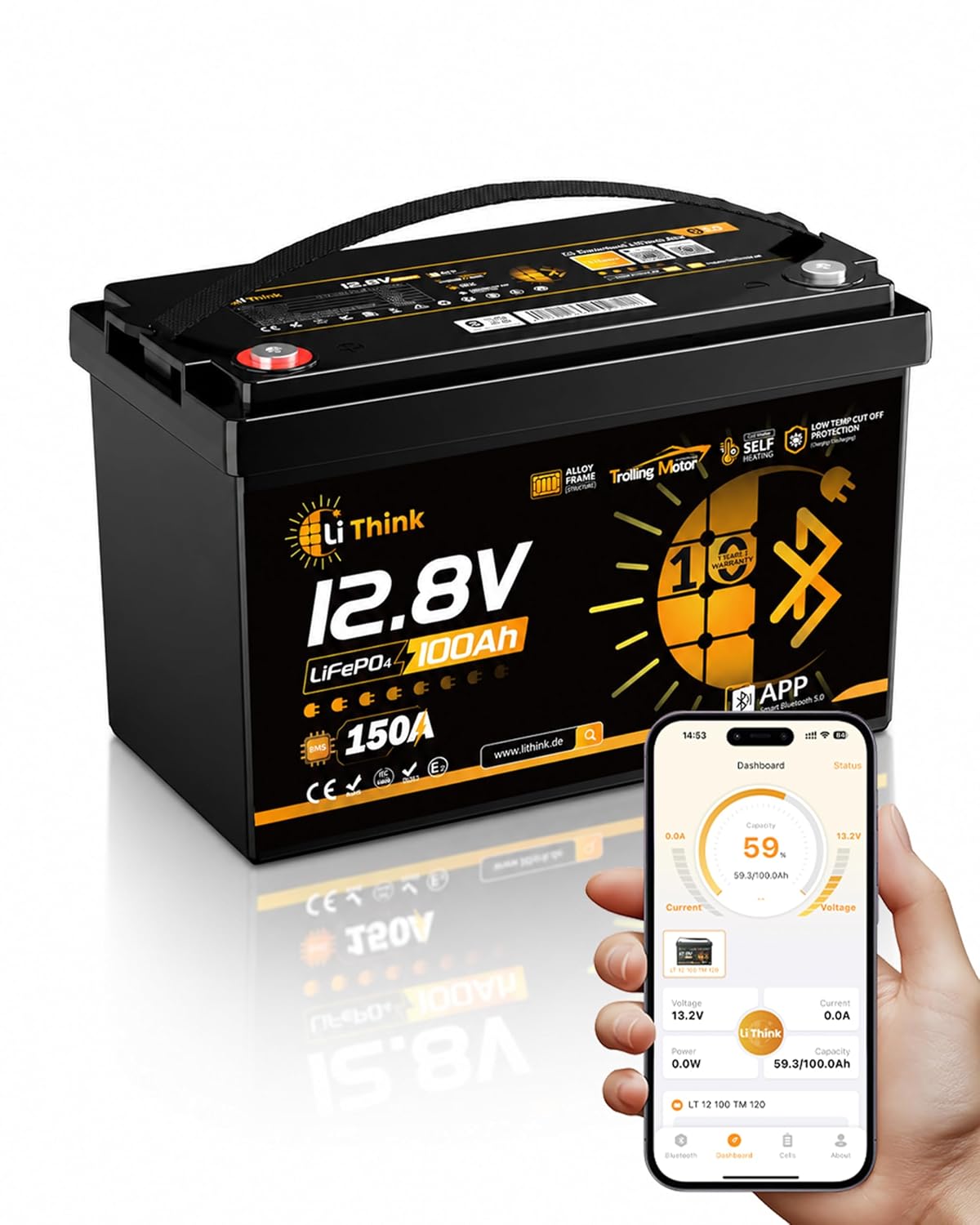 Batería marina LiFePO4 de 12V  - Lifepo4 Battery 12V 100Ah reseña y precio