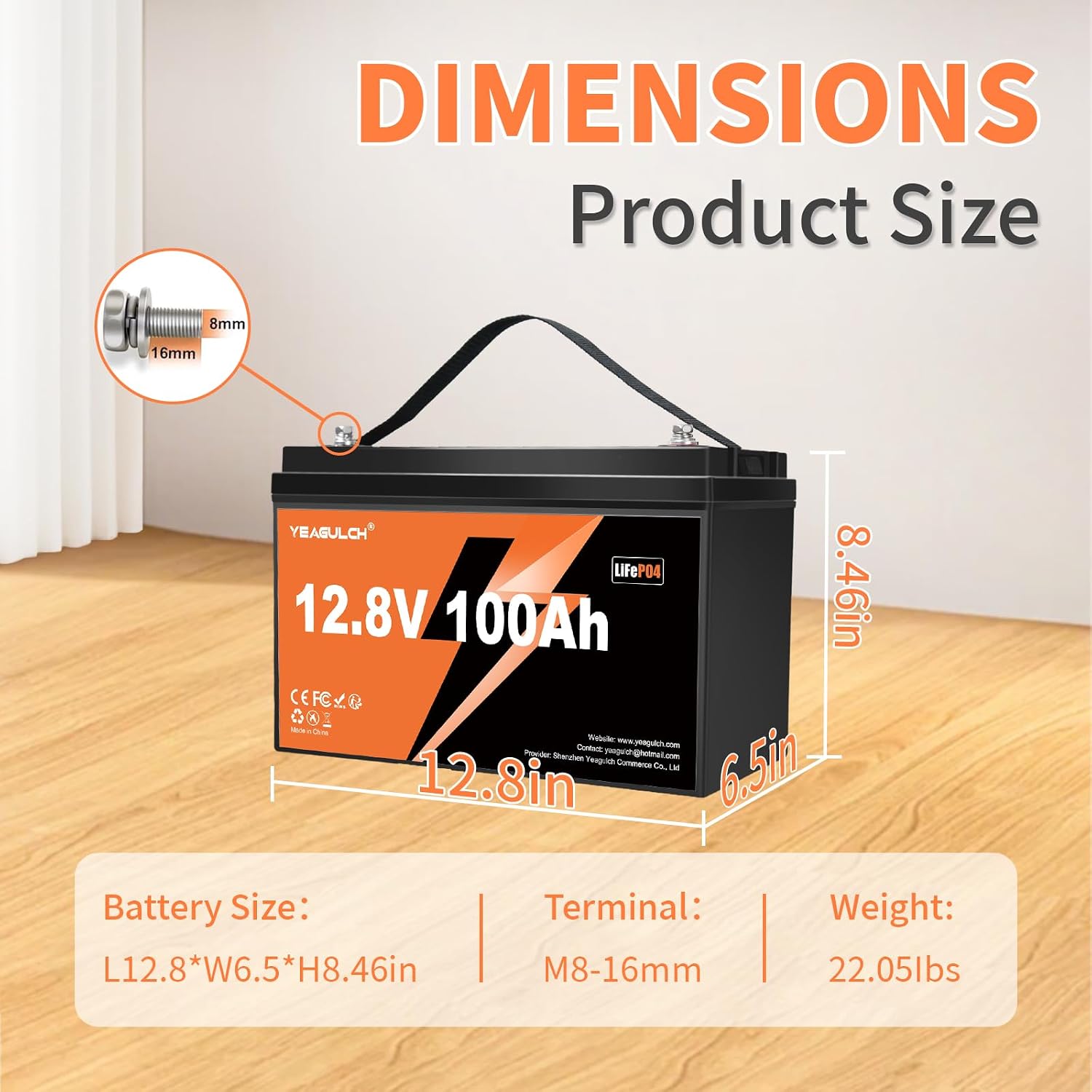 Batería LiFePO4 de 12V 100Ah c - Lifepo4 Battery 12V 100Ah reseña y precio