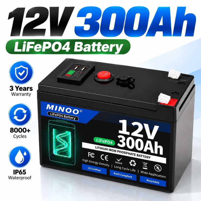 Batería LiFePO4 de 12V 300Ah,  - Lifepo4 12V 300Ah Deep Cycle reseña y precio