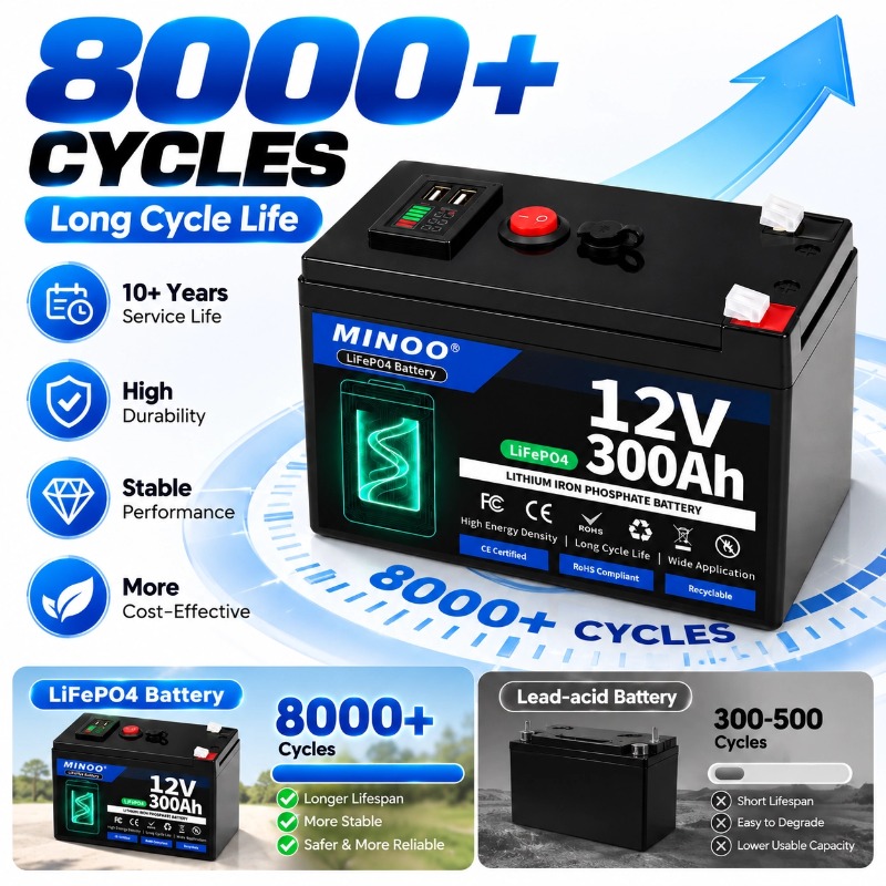 Batería LiFePO4 de 12V 300Ah,  - Lifepo4 12V 300Ah Deep Cycle reseña y precio