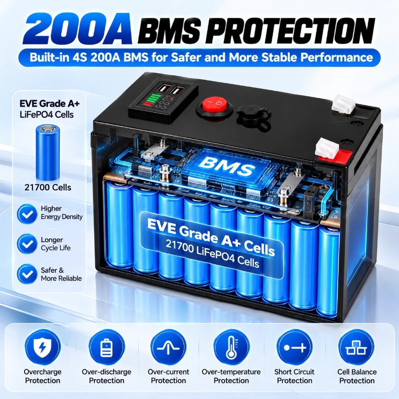 Batería LiFePO4 de 12V 300Ah,  - Lifepo4 12V 300Ah Deep Cycle reseña y precio
