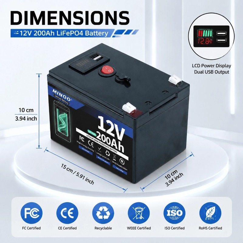 Batería LiFePO4 12V 300AH 12V  - Lifepo4 12V 300Ah Deep Cycle reseña y precio
