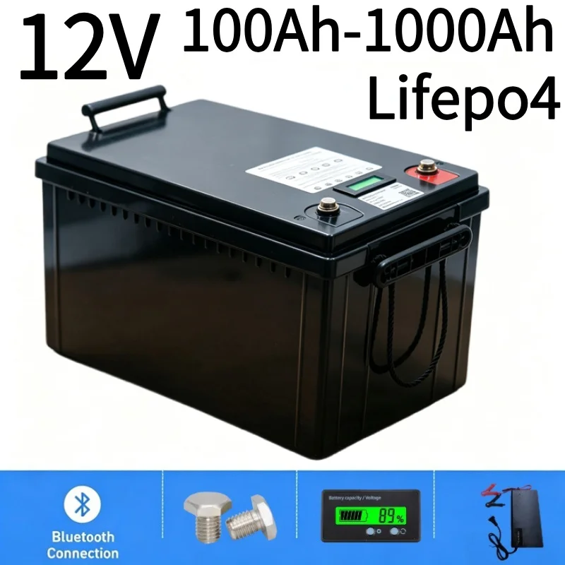 Batería de litio LiFePO4 de 12 - 12V 100Ah Lifepo4 Bluetooth Bms reseña y precio