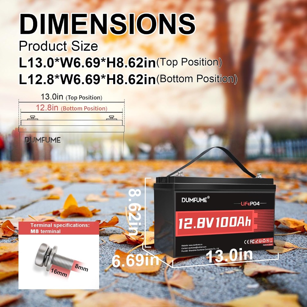 Batería LiFePO4 de 12V 100Ah G - Lifepo4 Battery 12V 100Ah reseña y precio