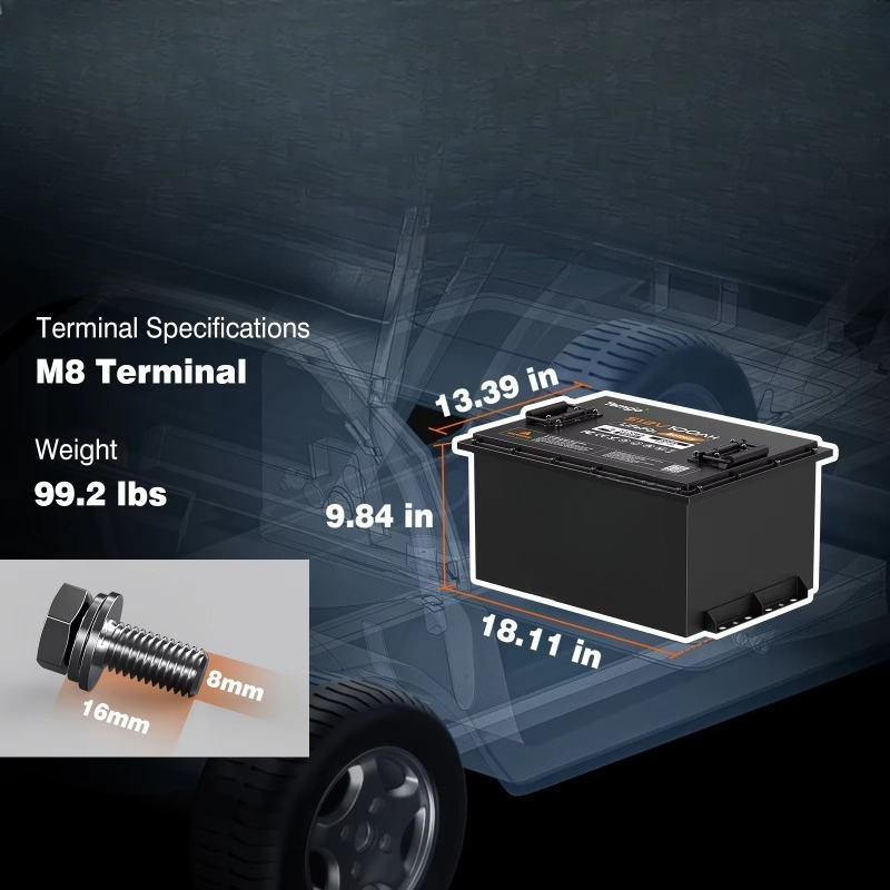 Batería de Litio de 100ah 48v  - Lifepo4 Battery 36V 100Ah reseña y precio