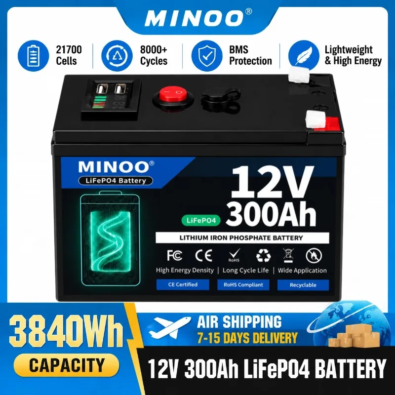 Batería solar LiFePO4 de 12V 3 - Lifepo4 12V 300Ah Deep Cycle reseña y precio