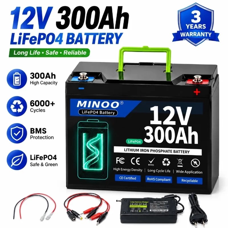 Batería de litio LiFePO4 de 12 - Lifepo4 12V 300Ah Deep Cycle reseña y precio