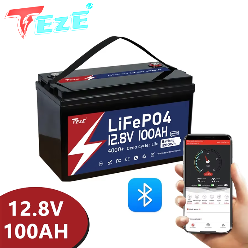 Baterías Lifepo4 de 8000 ciclo - 12V 100Ah Lifepo4 Bluetooth Bms reseña y precio