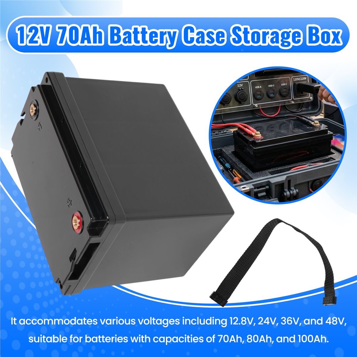 Caja de almacenamiento útil de - Lifepo4 Battery Box Diy 12V 100Ah reseña y precio