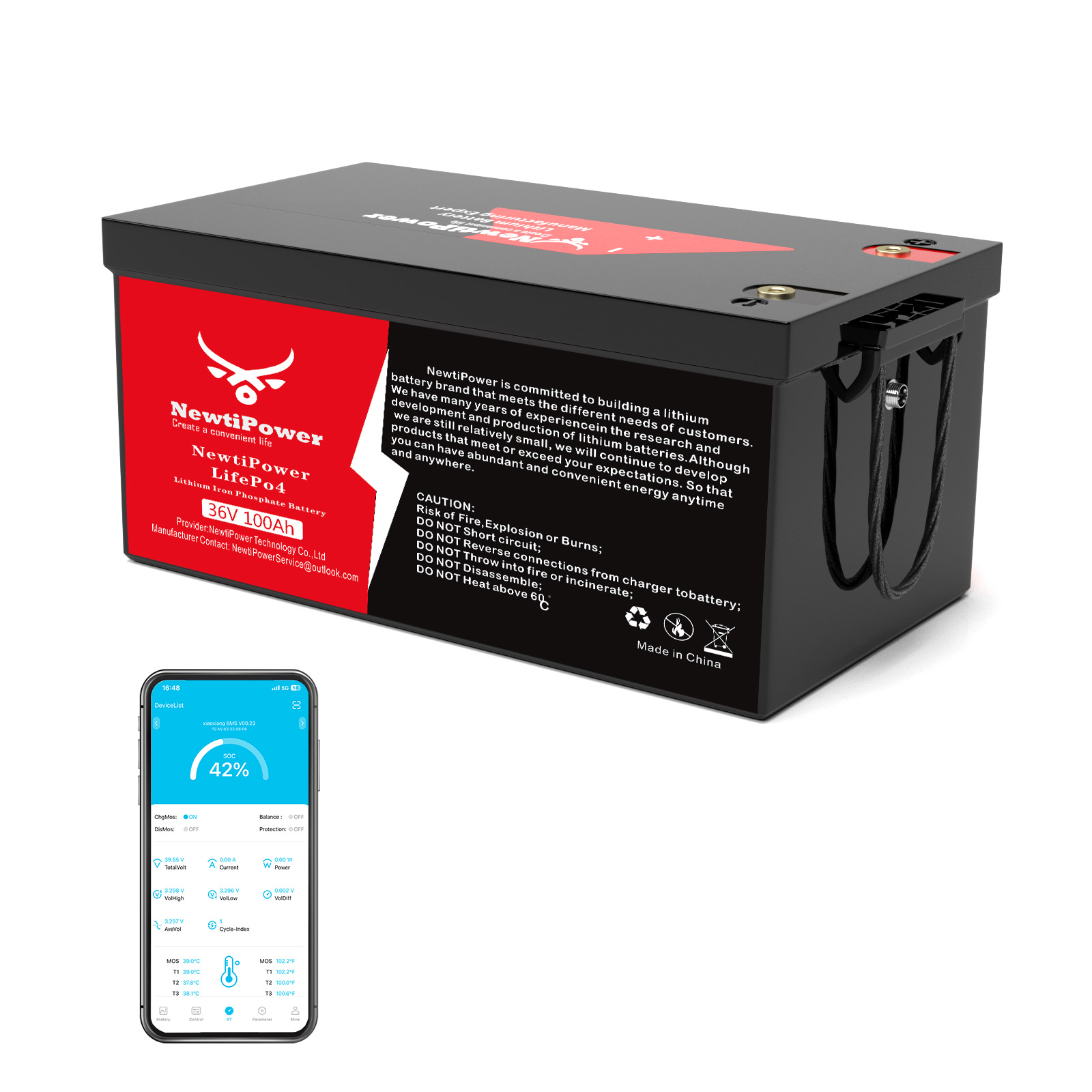 Batería de Litio LiFePO4 de 36 - Lifepo4 Battery 36V 100Ah reseña y precio