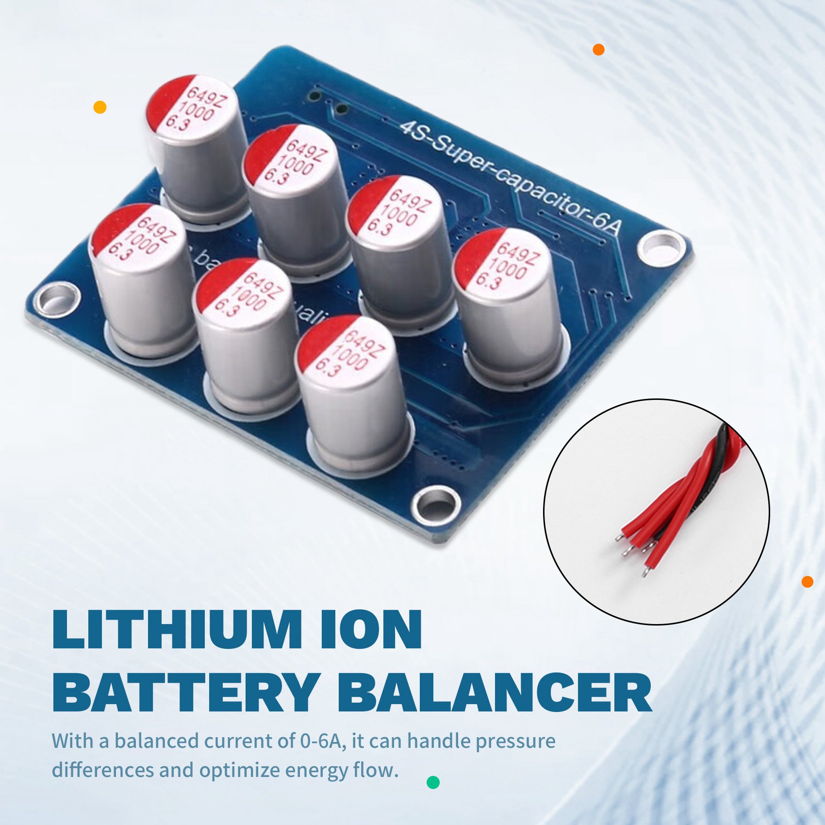 ABFU-4X 4S 6A: ecualizador act - Battery Balancer 4S 12V Active Equalizer reseña y precio