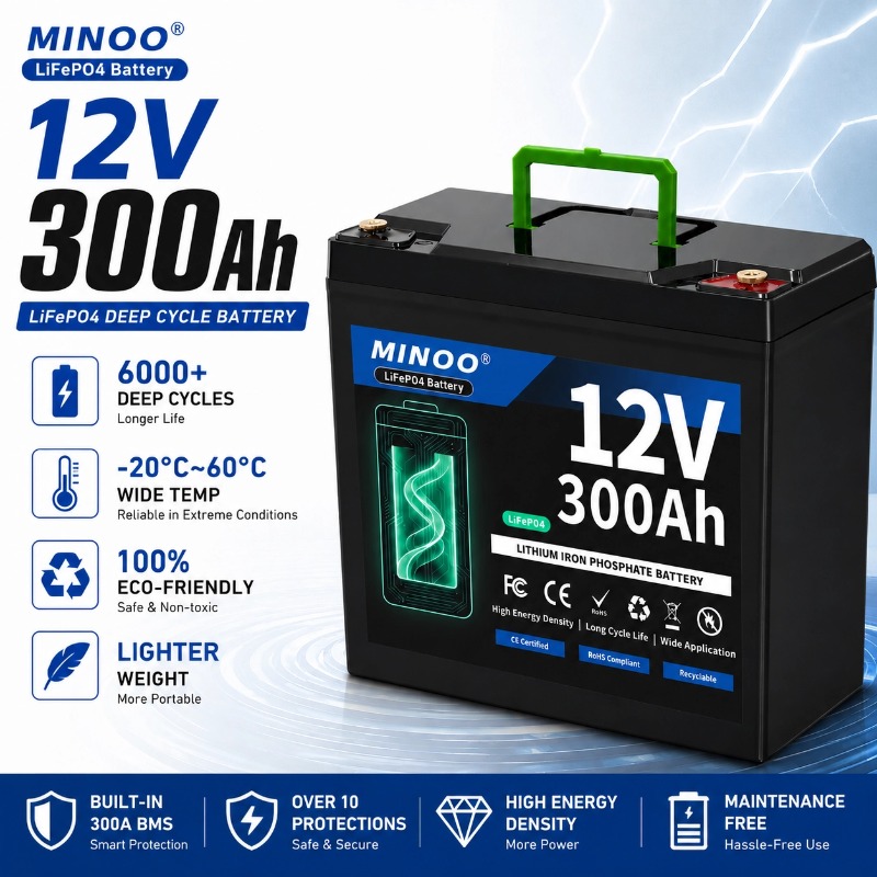 Batería solar LiFePO4 de 12V 3 - Lifepo4 12V 300Ah Deep Cycle reseña y precio