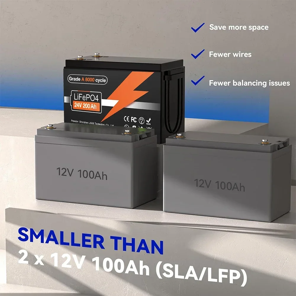 Batería de litio LiFePO4 de 24 - Lifepo4 Battery 24V 200Ah reseña y precio