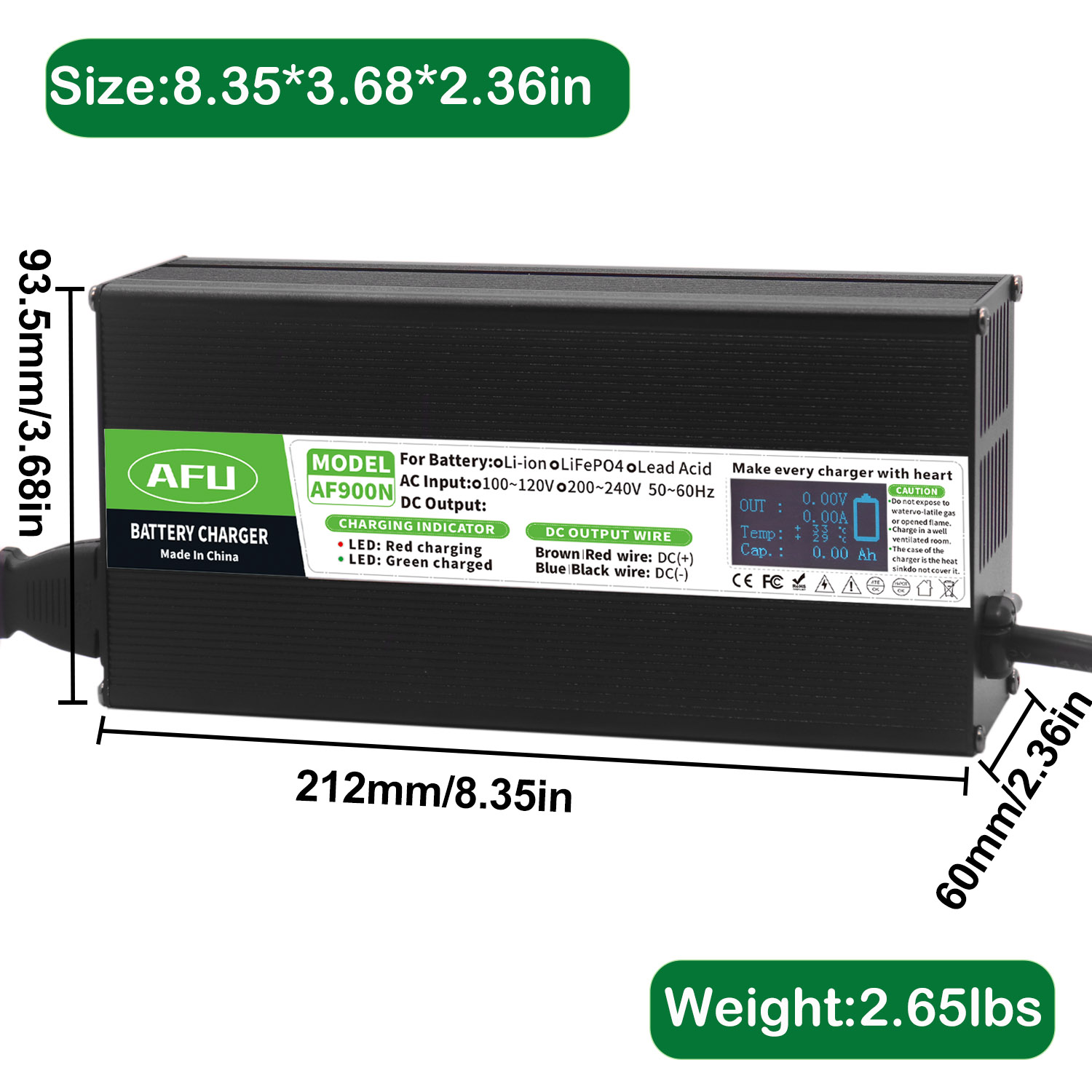 Cargador de batería LiFePO4 de - Lifepo4 Charger 48V 20A reseña y precio