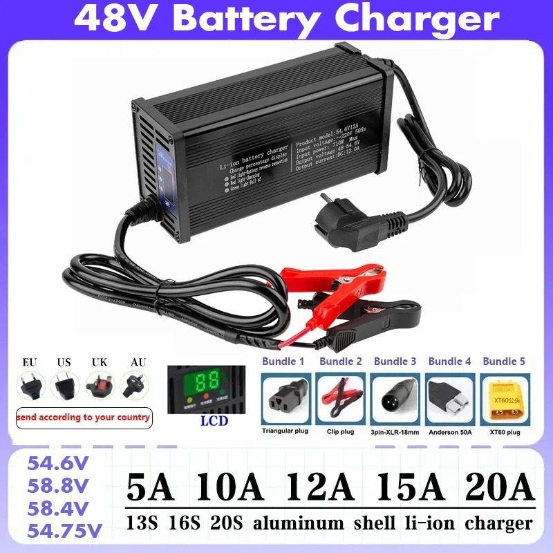 Cargador de batería de litio p - Lifepo4 Charger 48V 20A reseña y precio